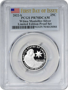 2022-S Wilma Mankiller Women Washington Silver Quarter Limit PR70DCAM FDOI PCGS-1
