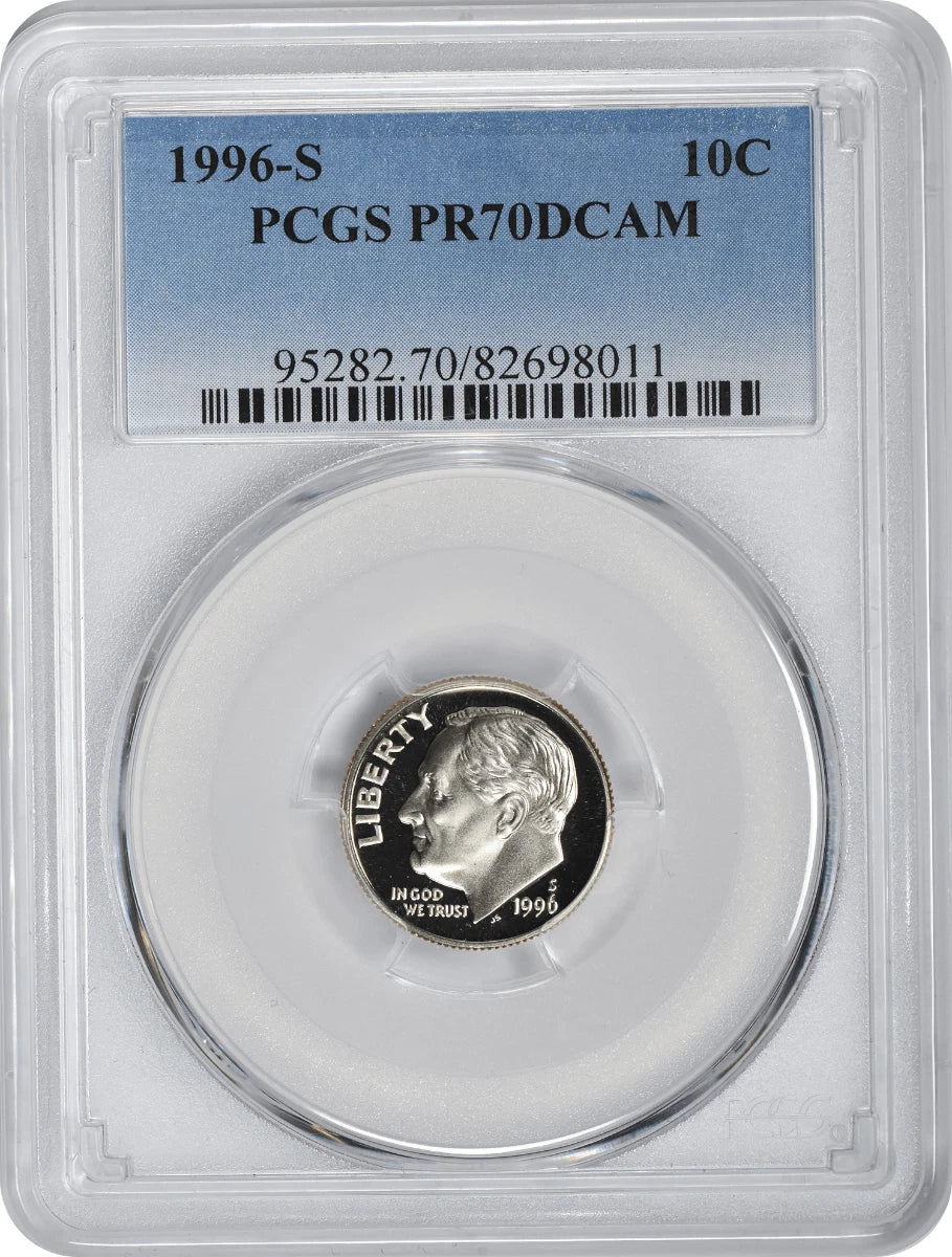 1996-S Roosevelt Dime PR70DCAM Clad PCGS-1