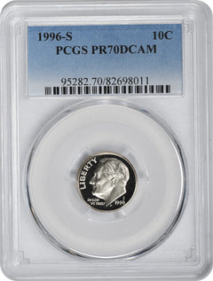 1996-S Roosevelt Dime PR70DCAM Clad PCGS-1