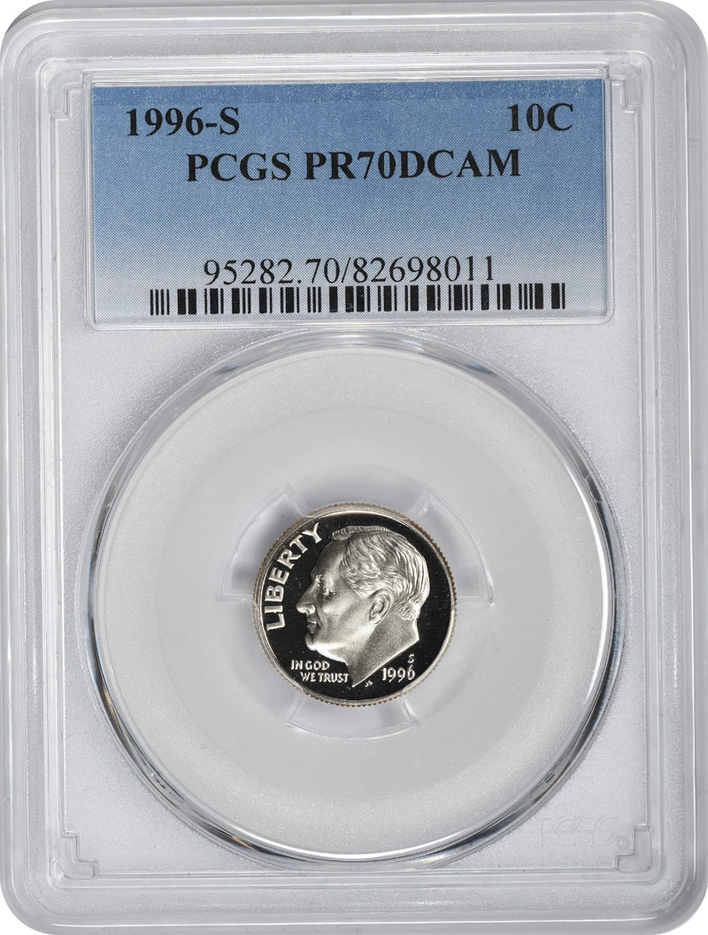 1996-S Roosevelt Dime PR70DCAM Clad PCGS-1
