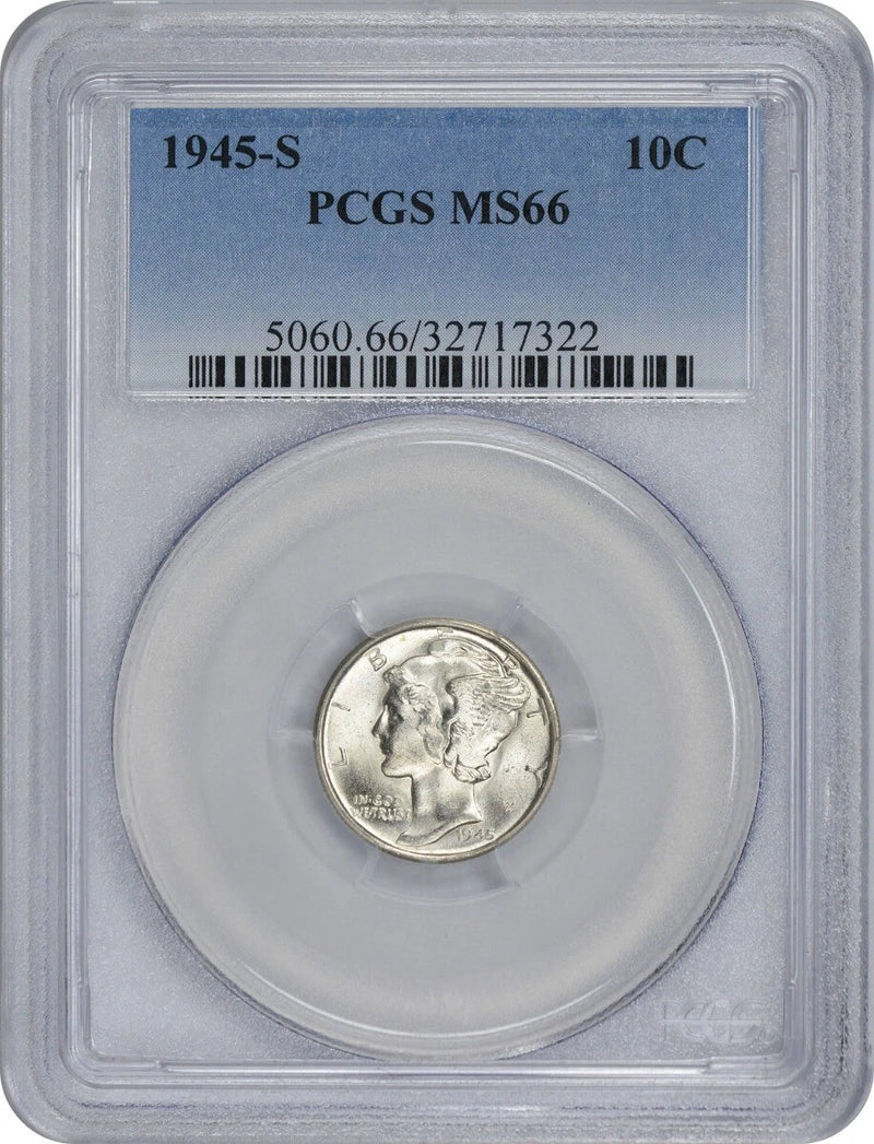 1945-S Mercury Silver Dime MS66 PCGS-1