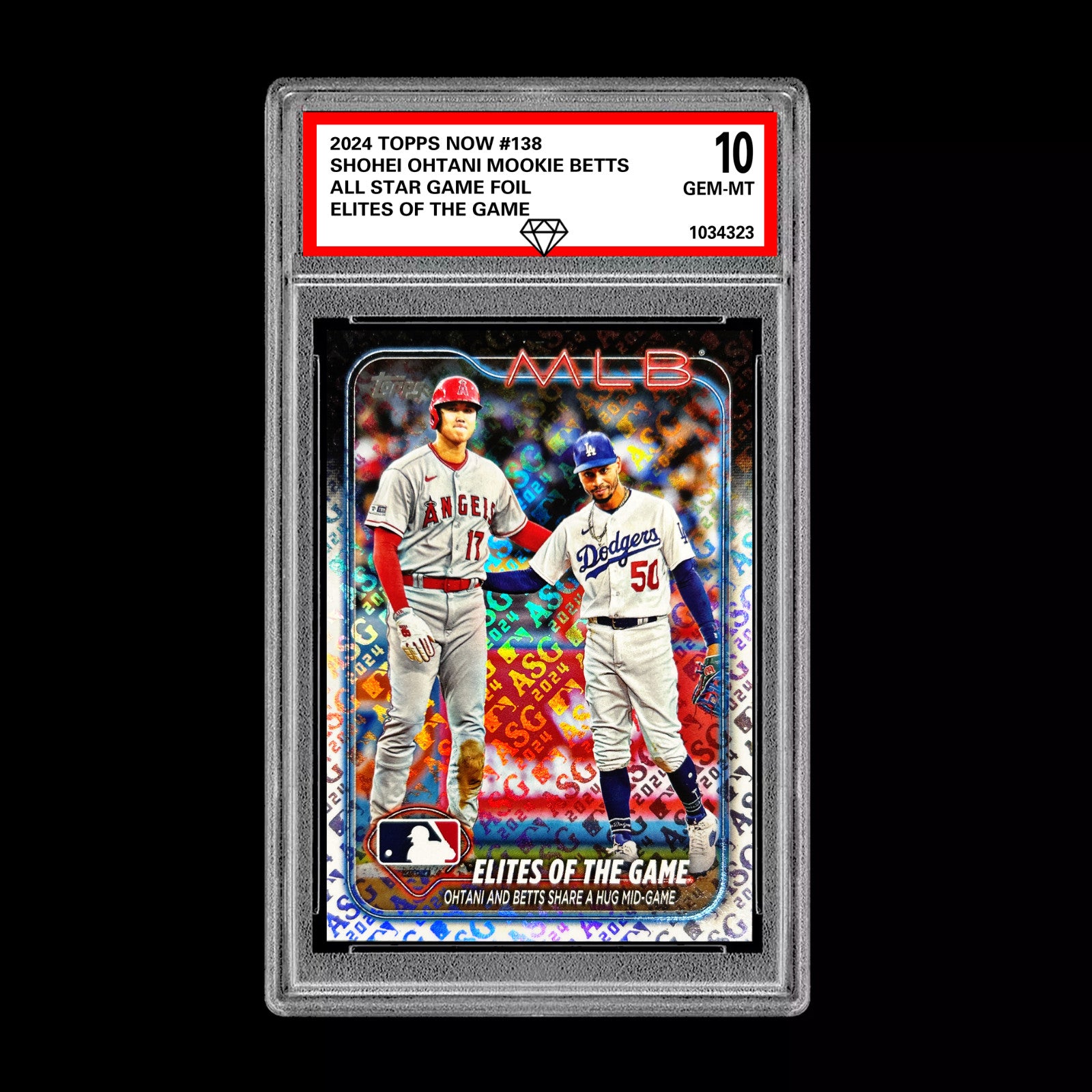 Graded 10 Shohei Ohtani Mookie Betts 2024 Topps #138 All Star Game Foil