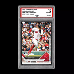 Graded 10 MARCELO MAYER 1st MLB HIT 2025 Topps Now #214 RC Rookie DEBUT-1
