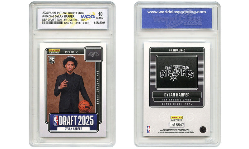 2025 NBA Panini DYLAN HARPER #2 Draft Pick Rookie Card RC #NBADN-2 - GEM MINT 10-2