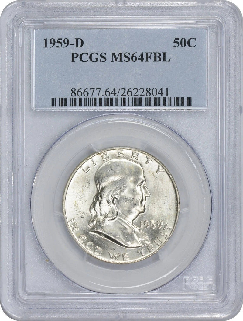 1959-D Franklin Half Dollar MS64FBL PCGS-1