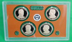 2013 S Proof Presidential $1 Set COIN ONLY US Mint 4 Golden Dollar President-2