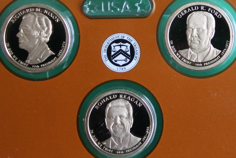 2016 Presidential $1 Coin Proof Set US Mint 3 Golden Dollars NO COA and NO Box-4