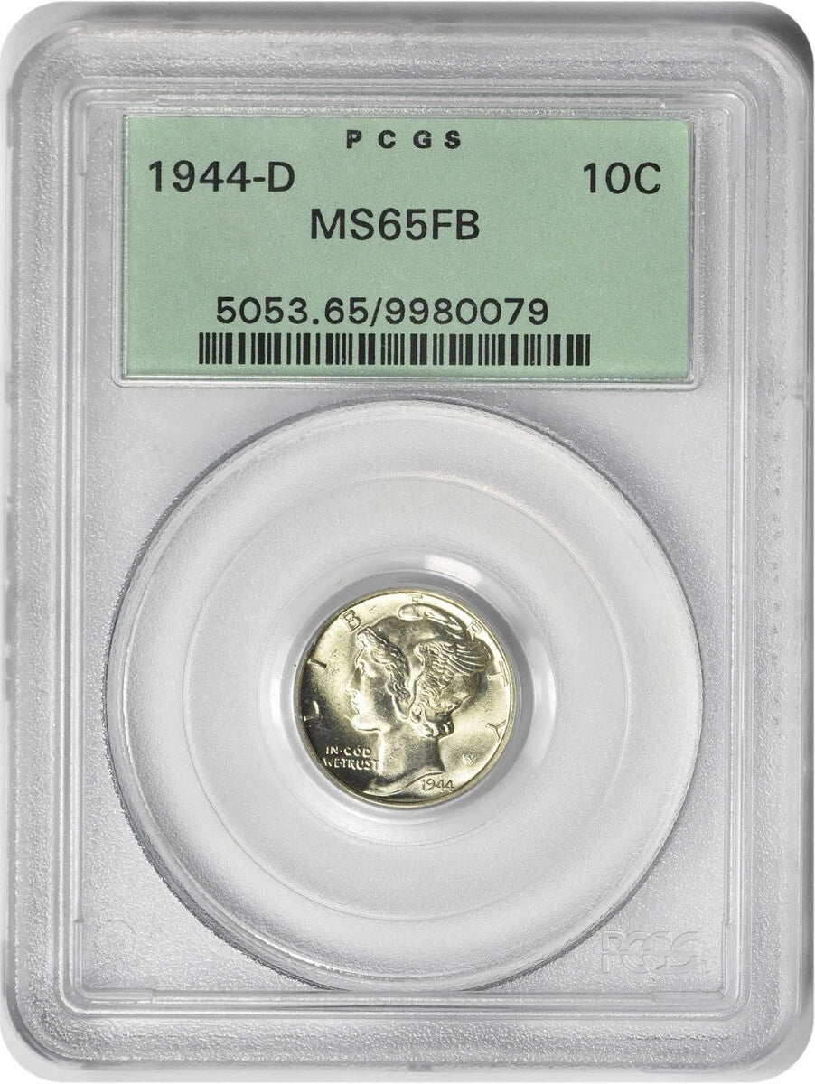 1944-D Mercury Silver Dime MS65FB PCGS