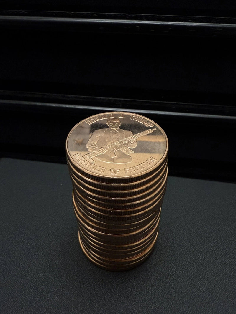 Tube Of 20-1 Oz Copper Round Trump Defender Of Rights-3