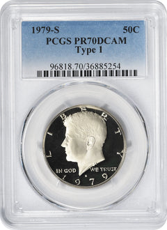 1979-S Type 1 Kennedy Half PR70DCAM PCGS Proof 70 Deep Cameo Filled 'S'-1