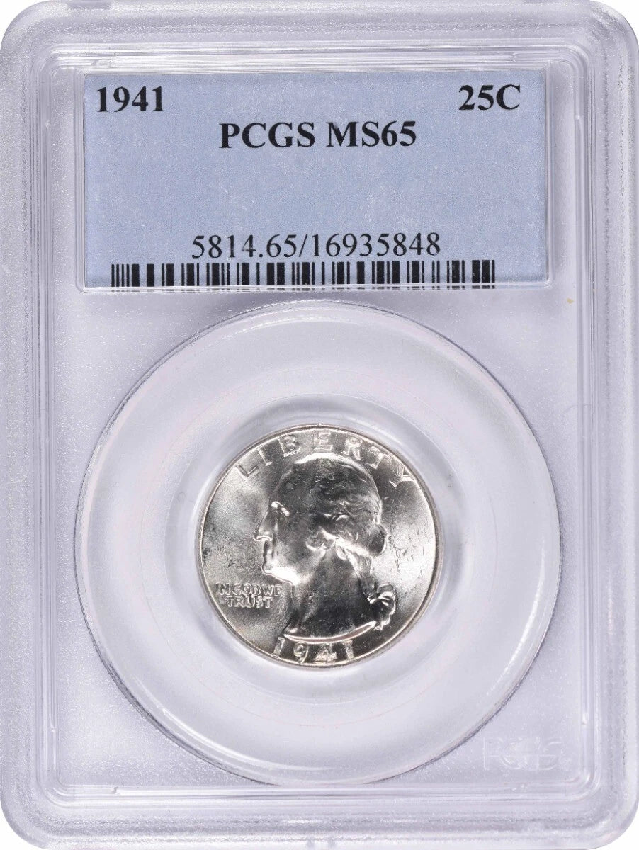 1941 Washington Silver Quarter MS65 PCGS-1