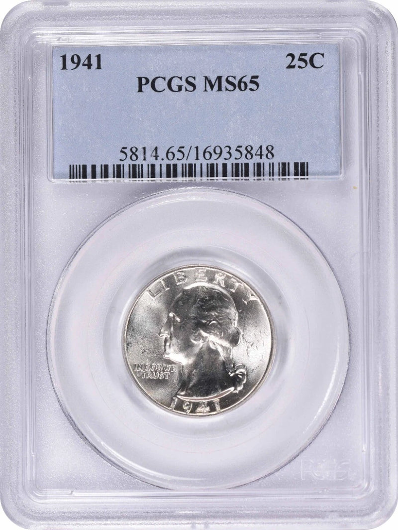 1941 Washington Silver Quarter MS65 PCGS-1