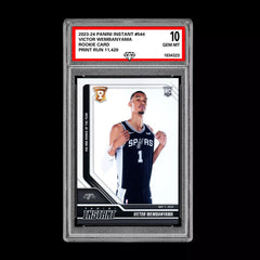 Graded 10 Victor Wembanyama RC #544 2023 Panini Instant Rookie San Antonio Spurs-1