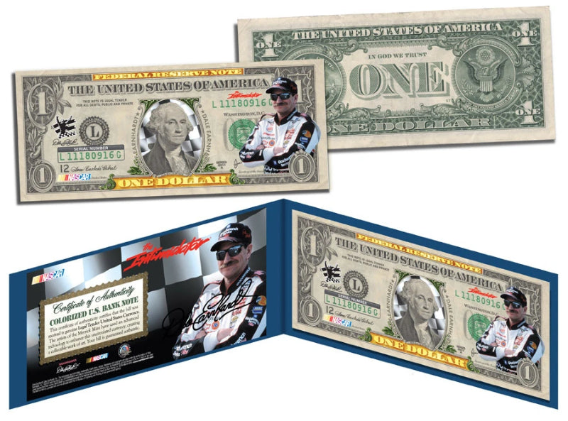 DALE EARNHARDT #3 NASCAR Genuine Legal Tender US $1 Bill *OFFICIALLY LICENSED*