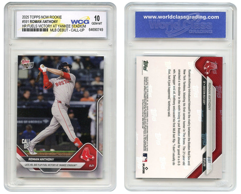 2025 Topps Now ROMAN ANTHONY Rookie Card RC Boston Red Sox #591 - GEM MINT 10-1