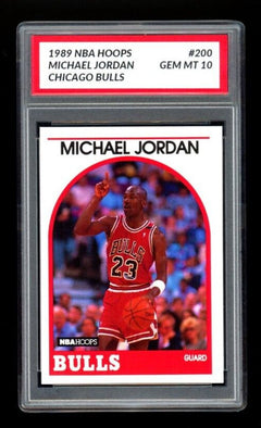 GRADED GEM MT 10 1989-90 Hoops MICHAEL JORDAN #200 CHICAGO BULLS-1