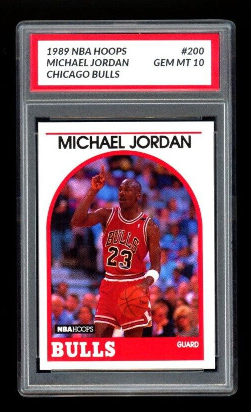GRADED GEM MT 10 1989-90 Hoops MICHAEL JORDAN #200 CHICAGO BULLS