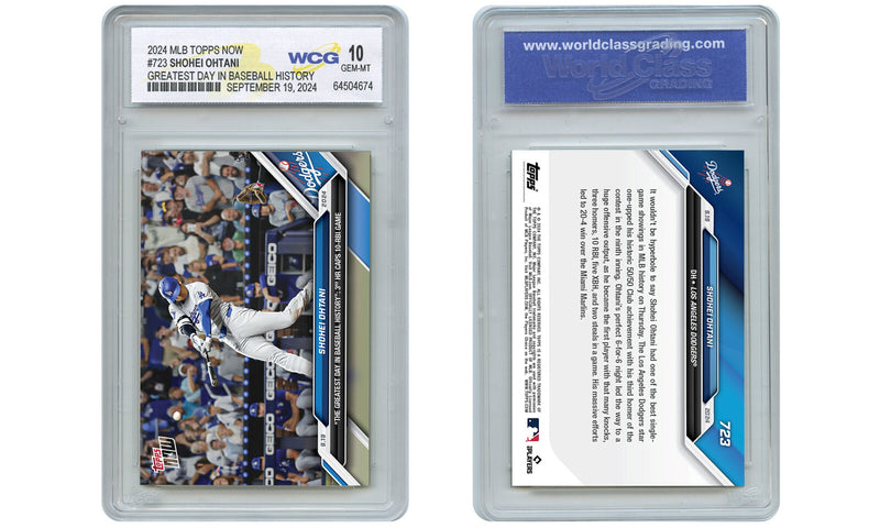 2024 Topps Now SHOHEI OHTANI Greatest Day in Baseball Card #723 - GEM MINT 10-1