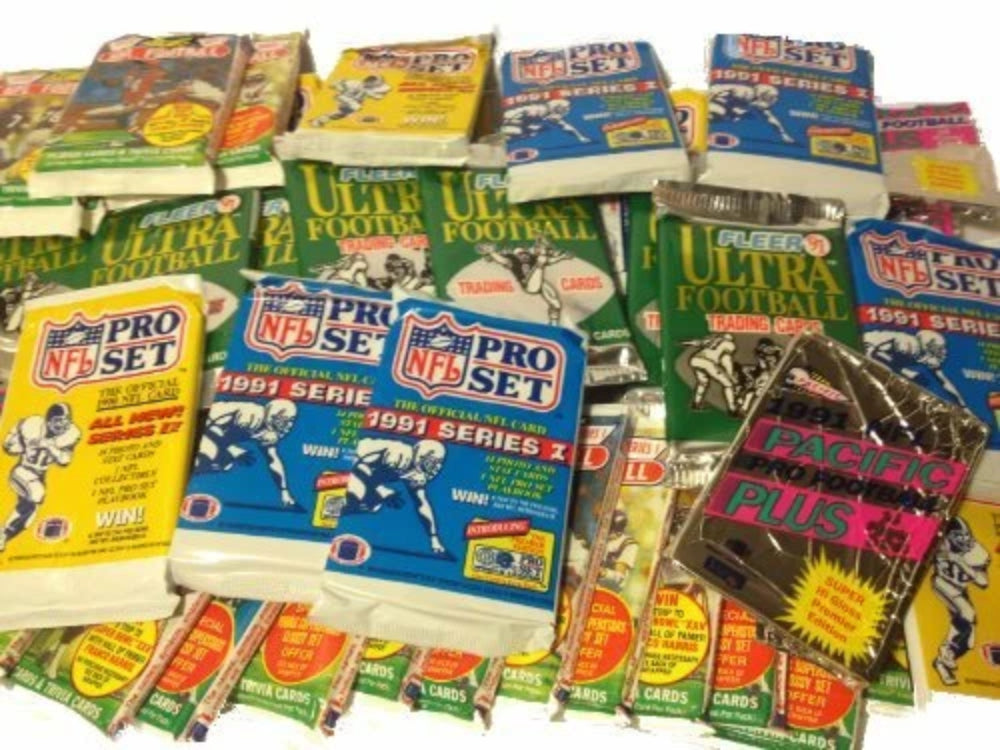 HUGE LOT: 300 Unopened Football Cards in Factory Sealed Packs of NFL Cards