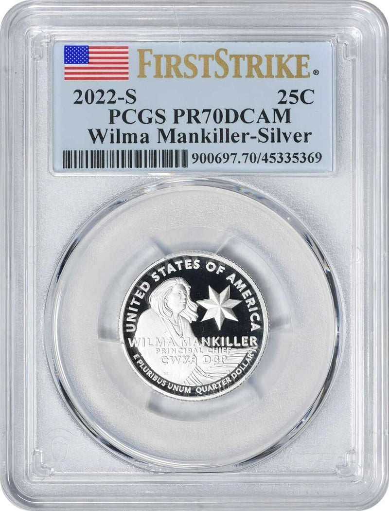 2022-S Wilma Mankiller American Women Washington Silver Quarter PR70DCAM FS PCGS-1