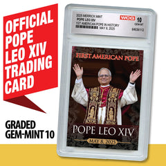 2025 POPE LEO XIV Official Premium Trading Card - GRADED GEM MINT 10-4