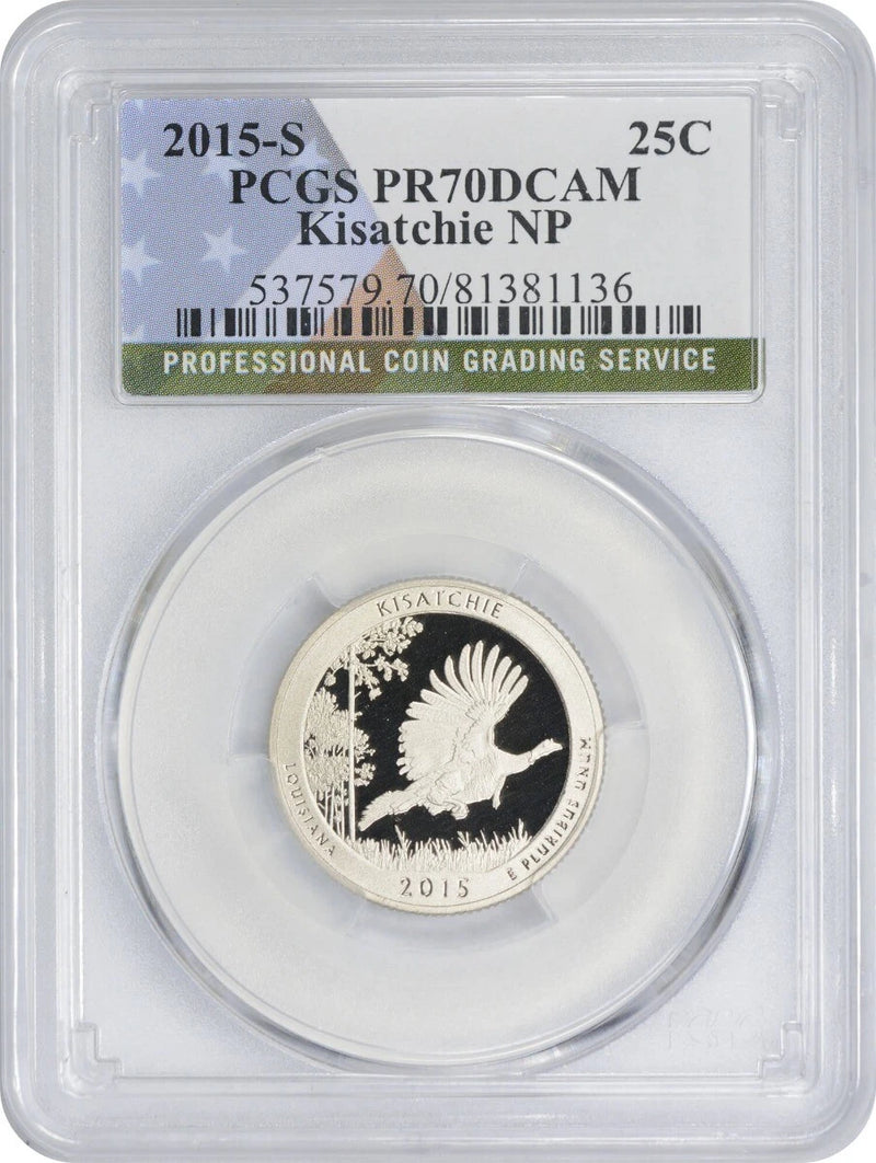 2015-S Flag Clad Kisatchie ATB National Park Quarter PR70DCAM PCGS-1