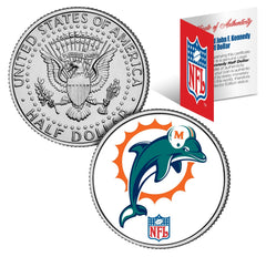 MIAMI DOLPHINS NFL JFK Kennedy Half Dollar US Coin *Officially Licensed*-1