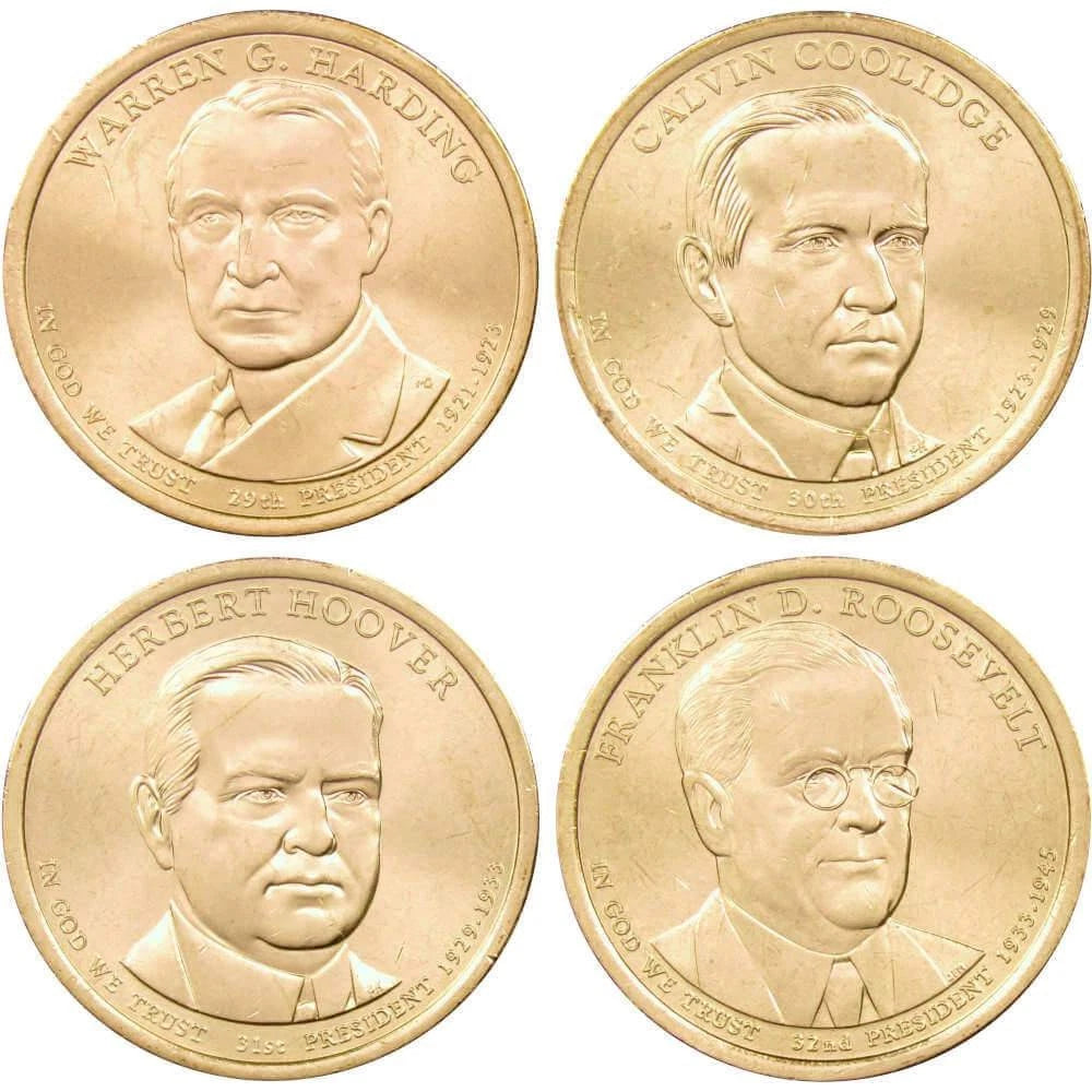 2014 P Presidential Dollar 4 Coin Set BU Uncirculated Mint State $1 Collectible-2