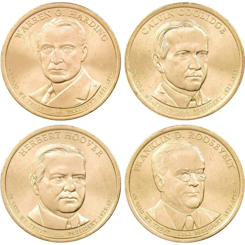 2014 P Presidential Dollar 4 Coin Set BU Uncirculated Mint State $1 Collectible-2