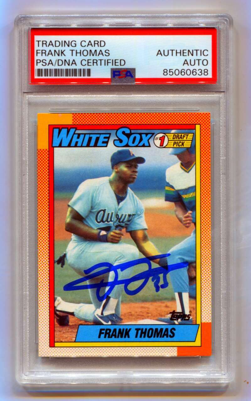 Frank Thomas 1990 Topps #414 Rookie RC Signed PSA Authentic Auto White Sox-2