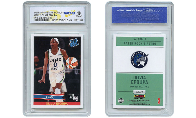 2024 Panini WNBA OLIVIA EPOUPA Donruss Rated Rookie Card #RRR13 – GEM-MINT 10-1