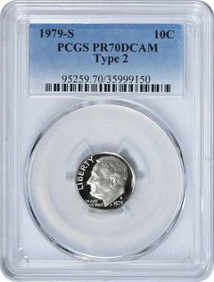 1979-S Roosevelt Dime Type 2 PR70DCAM PCGS-1