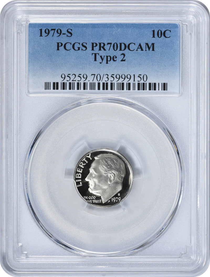 1979-S Roosevelt Dime Type 2 PR70DCAM PCGS-1