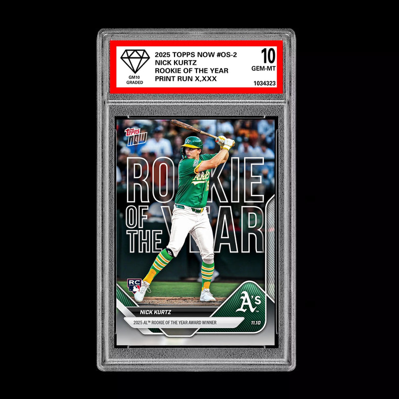Graded 10 NICK KURTZ RC Rookie of the Year 2025 Topps Now #OS-2-1