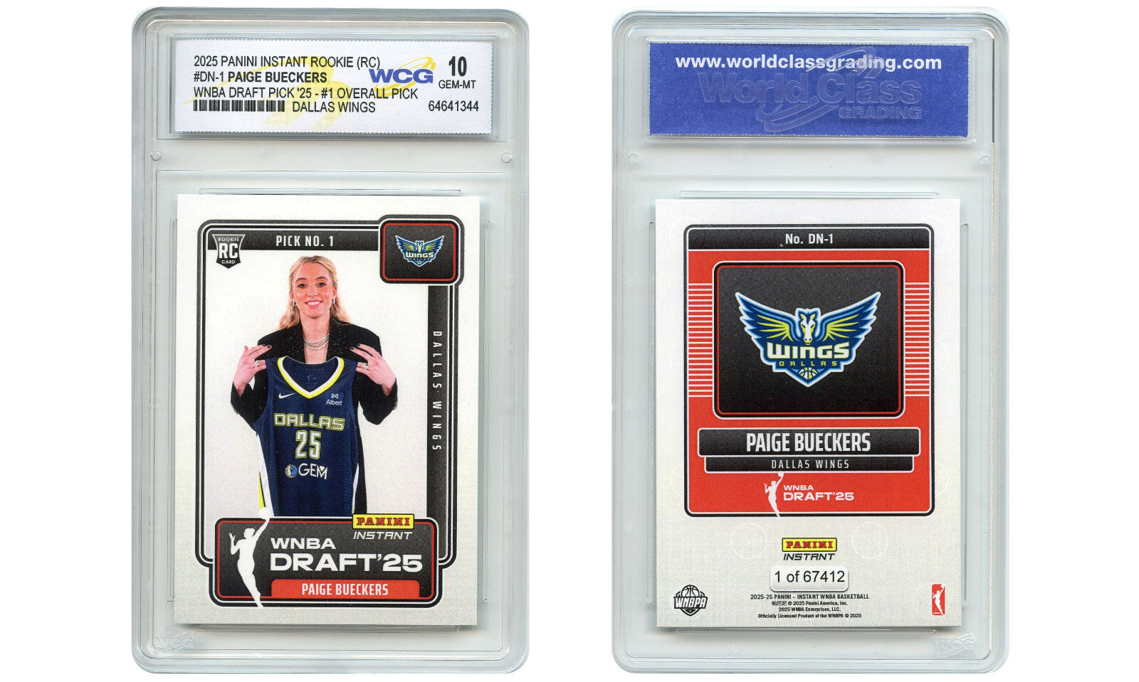 2025 Panini PAIGE BUECKERS WNBA Draft Pick #1 ROOKIE CARD #DN-1 - GEM MINT 10
