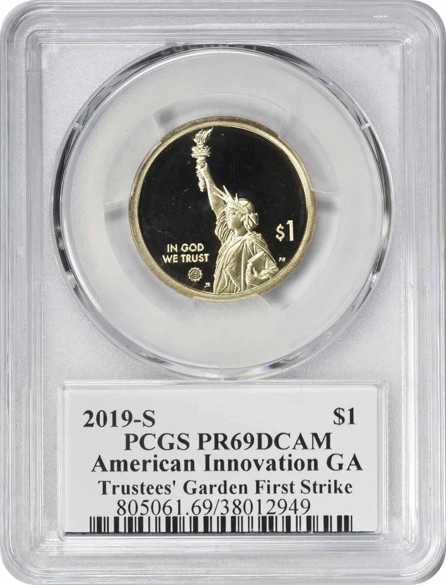 2019-S American Innovation Dollar GA Trustees' Garden PR69DCAM First Strike PCGS-2