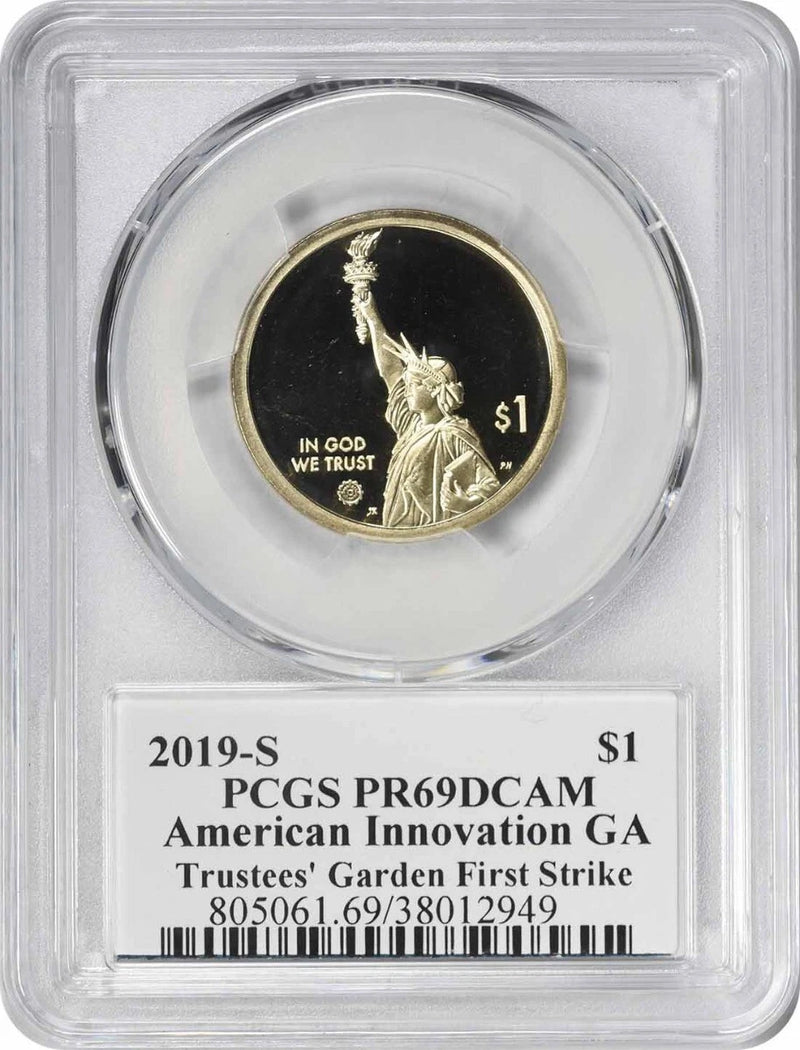 2019-S American Innovation Dollar GA Trustees' Garden PR69DCAM First Strike PCGS-2