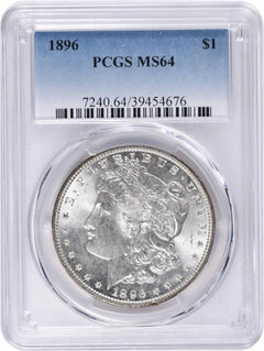 1896 Morgan Silver Dollar MS64 PCGS-1