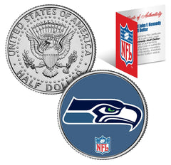 SEATTLE SEAHAWKS NFL JFK Kennedy Half Dollar US Coin *Officially Licensed*-1