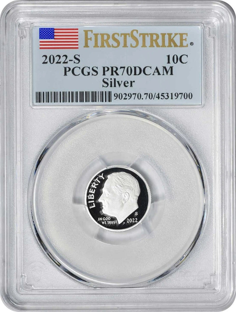 2022-S Roosevelt Silver Dime PR70DCAM First Strike PCGS-1