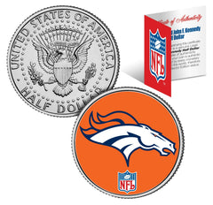DENVER BRONCOS NFL JFK Kennedy Half Dollar US Coin *Officially Licensed*-1