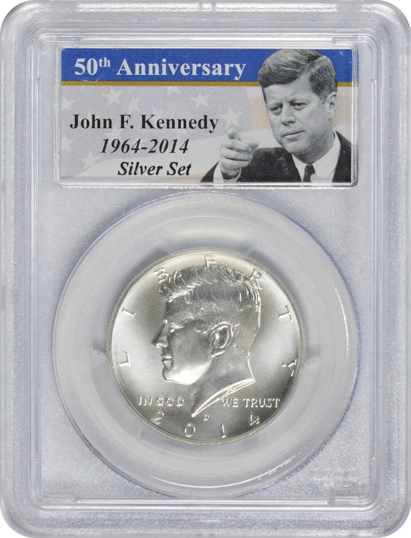 2014 Kennedy 50th Anniversary Set Photo Label (Single Coin) Half MS69 PCGS-1