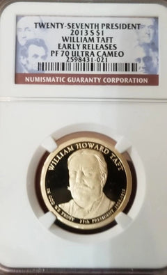 2013-S William Taft Presidential Dollar PR-70 ULTRA CAMEO NGC GRADED 015-2