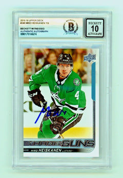 Miro Heiskanen 2018-19 Upper Deck Young Guns #246 Rookie RC YG Signed BAS BGS 10-1