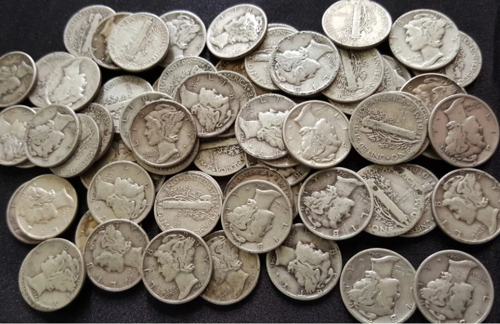 (3) DIFFERENT 90% Silver Mercury Dimes from Old Estate hoard ✯ 1916-1945 ✯-1