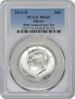 2014 Kennedy 50th Anniversary Set Blue Label (Single Coin) Half MS69 PCGS-1