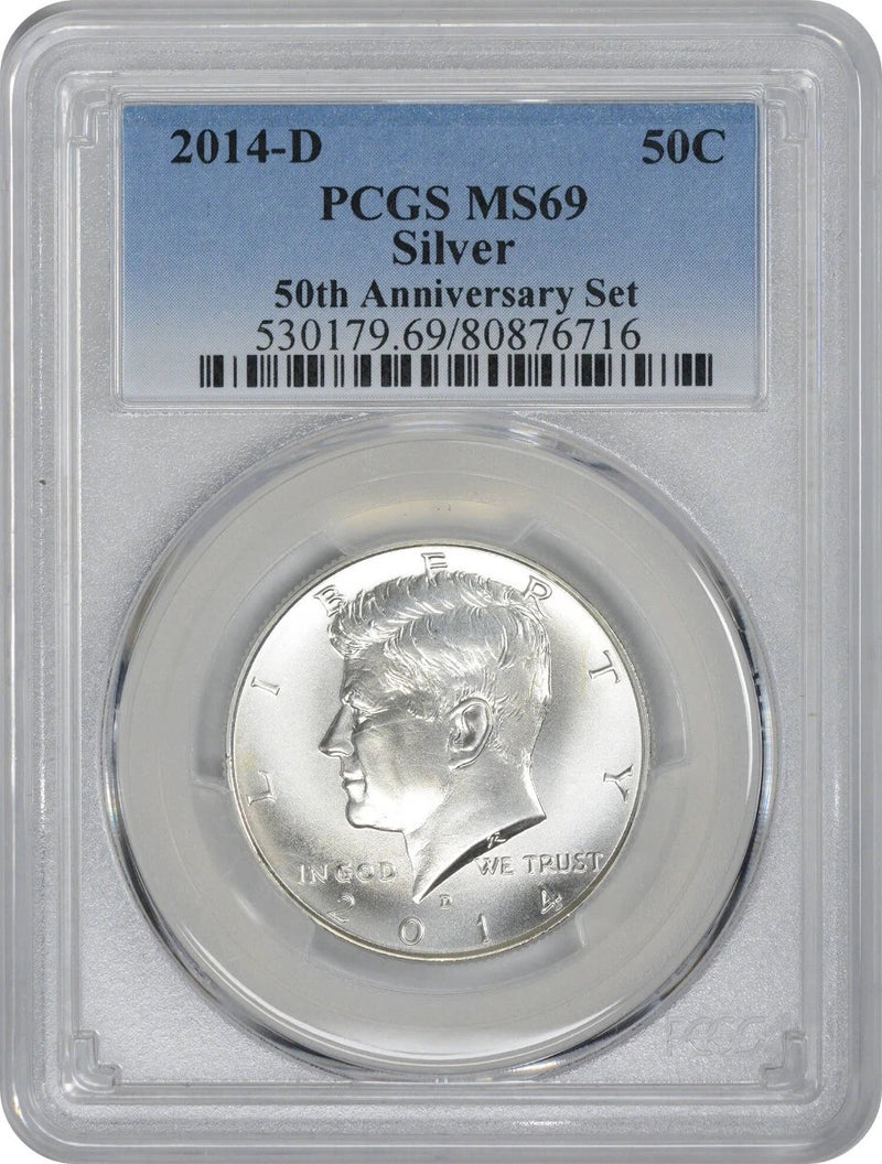 2014 Kennedy 50th Anniversary Set Blue Label (Single Coin) Half MS69 PCGS-1