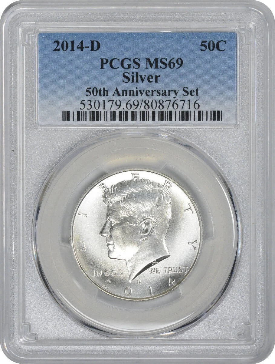 2014 Kennedy 50th Anniversary Set Blue Label (Single Coin) Half MS69 PCGS