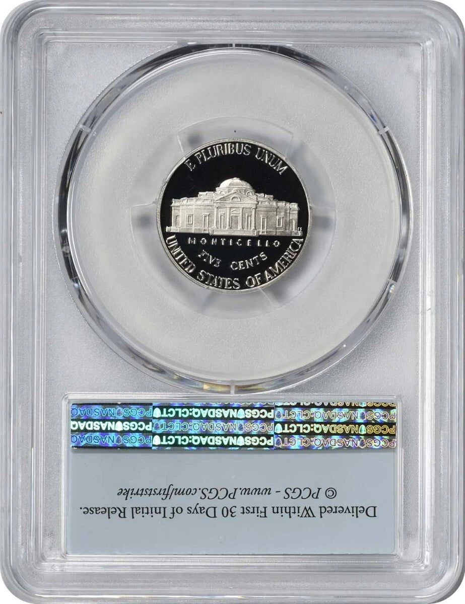 Moneda de níquel Jefferson 2022-S PR69DCAM de primer impacto PCGS-2