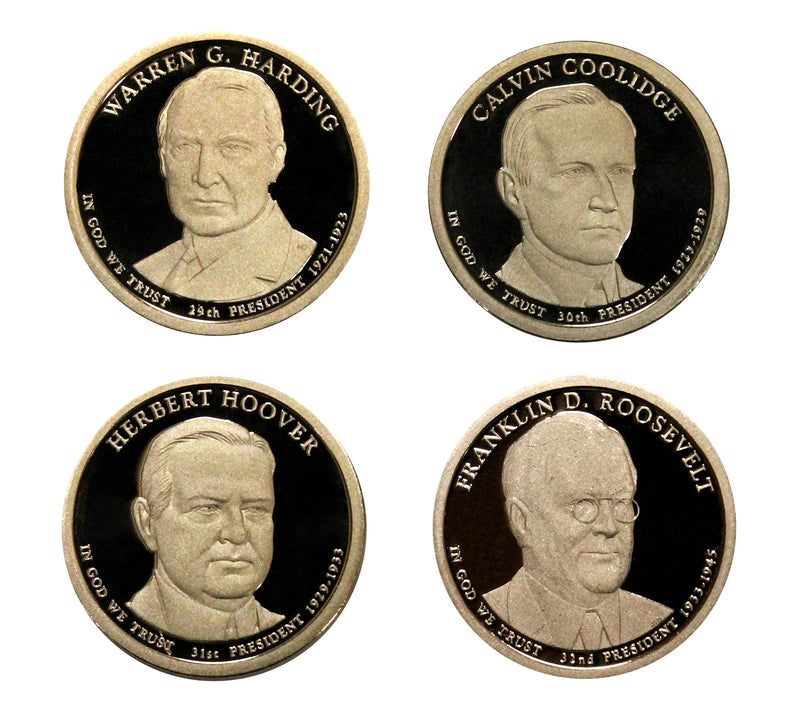 2014 -S Proof Presidential dollars - $1 Coin complete set of 4, Coins Only-2